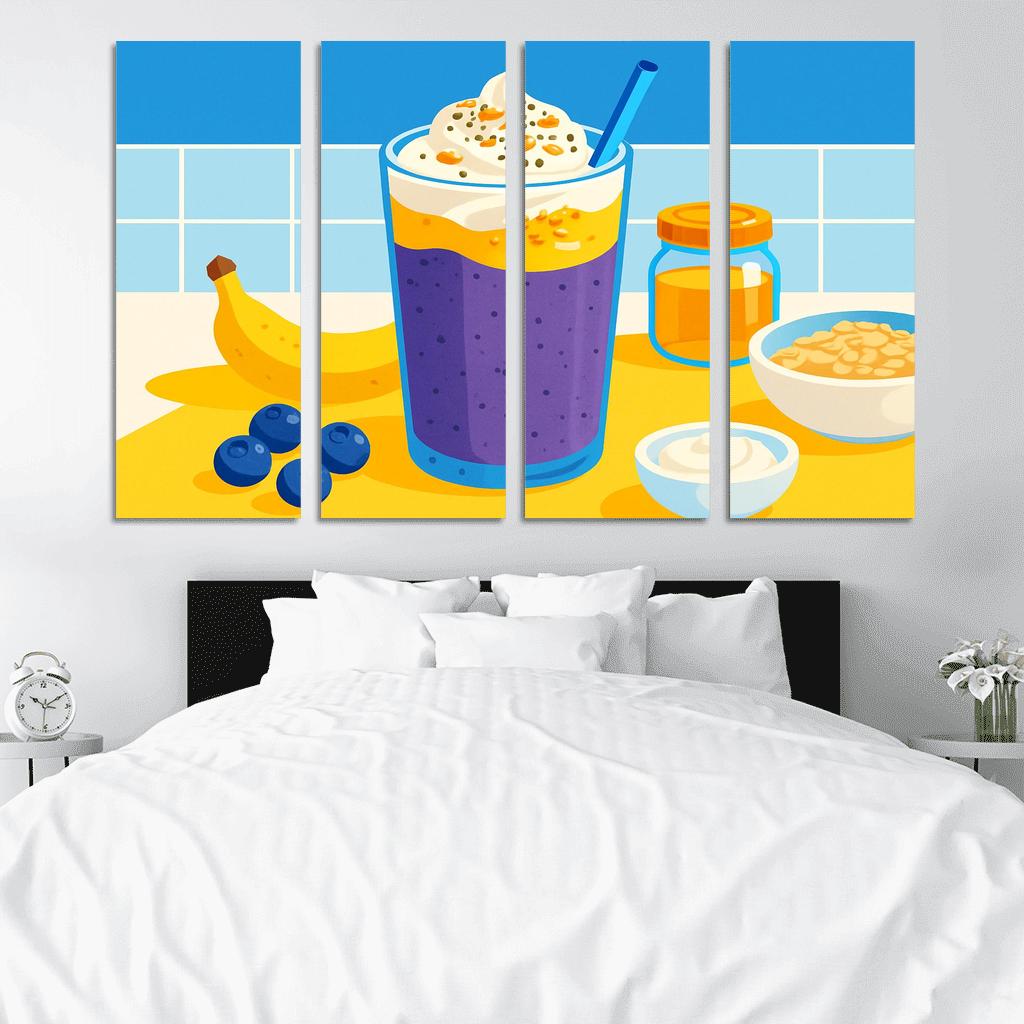 Blueberry Banana Sunshine Smoothie wall decor