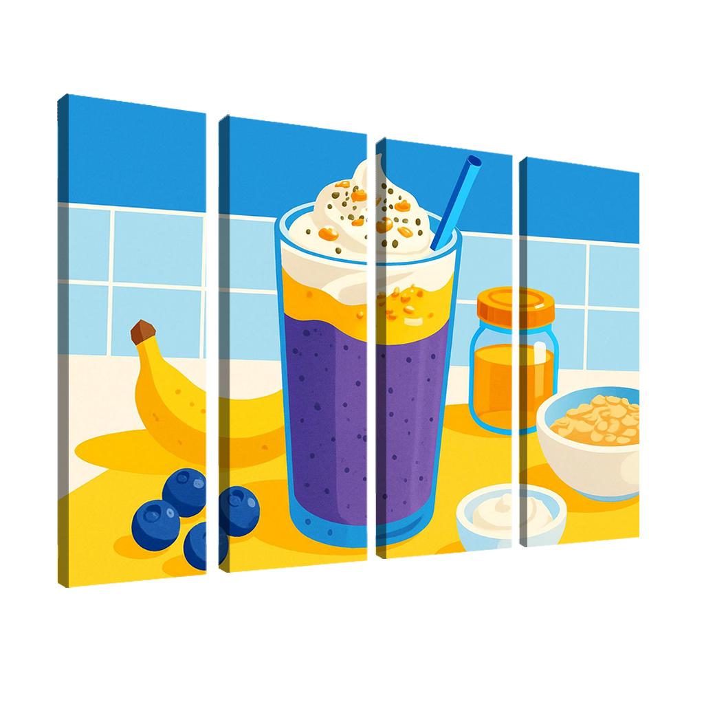 Blueberry Banana Sunshine Smoothie wall decor