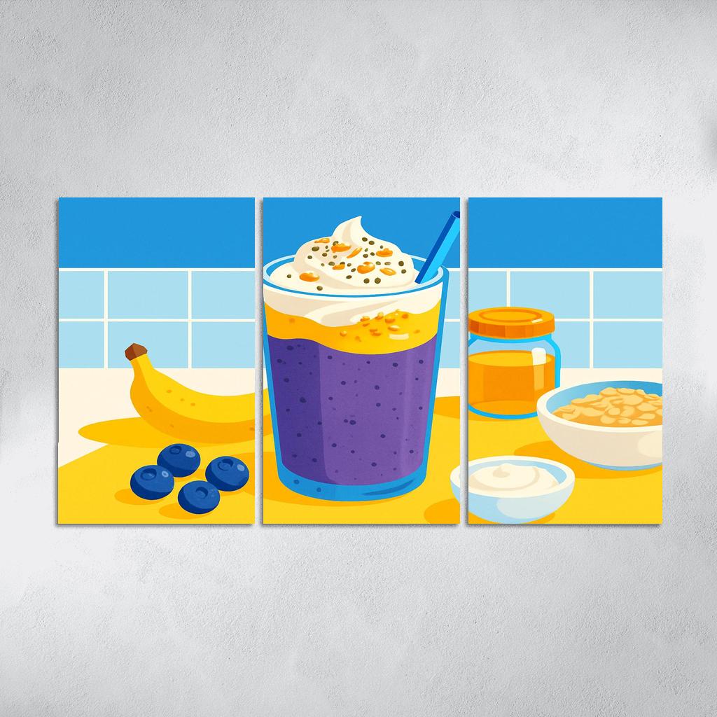 Blueberry Banana Sunshine Smoothie wall decor