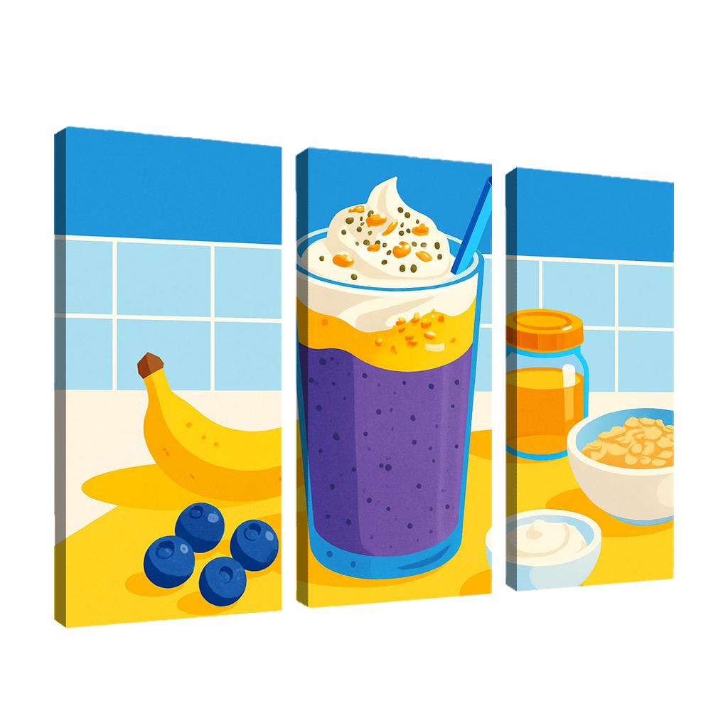 Blueberry Banana Sunshine Smoothie wall decor