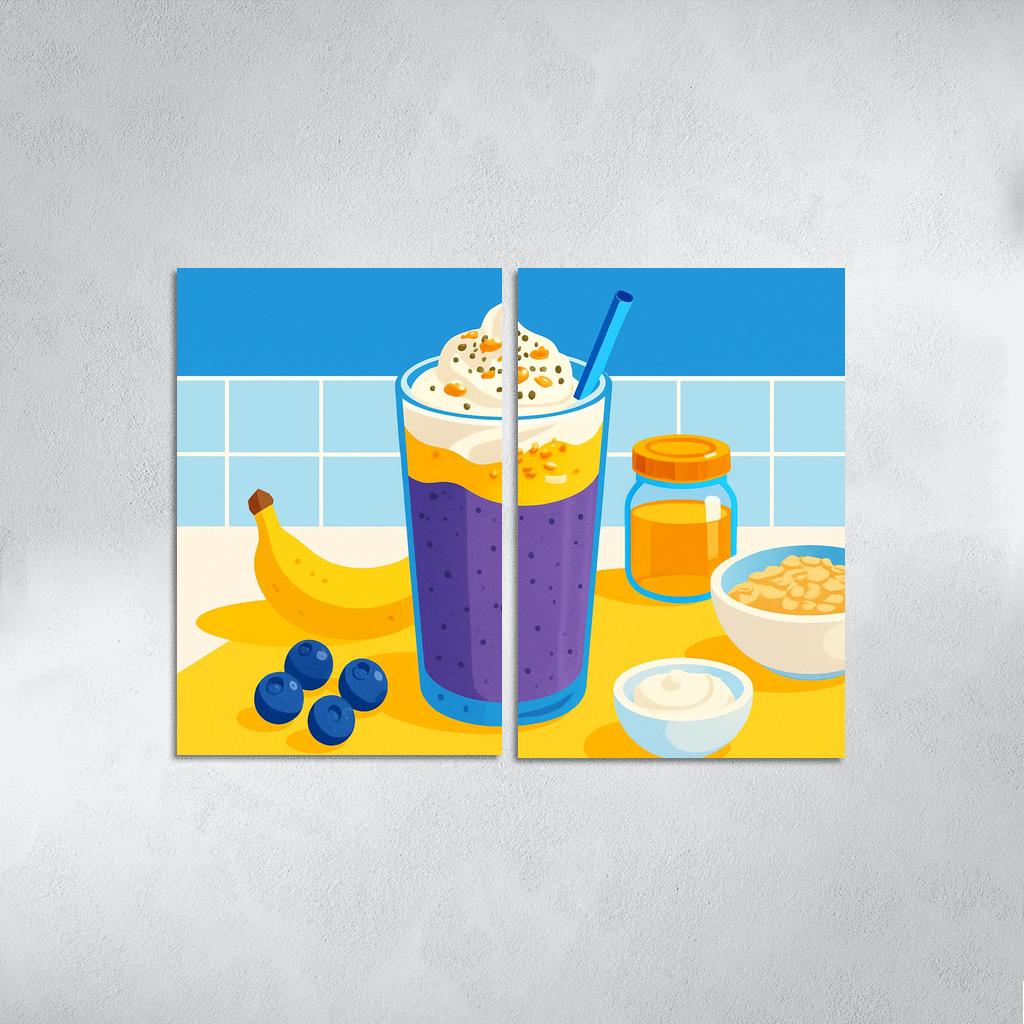 Blueberry Banana Sunshine Smoothie wall decor