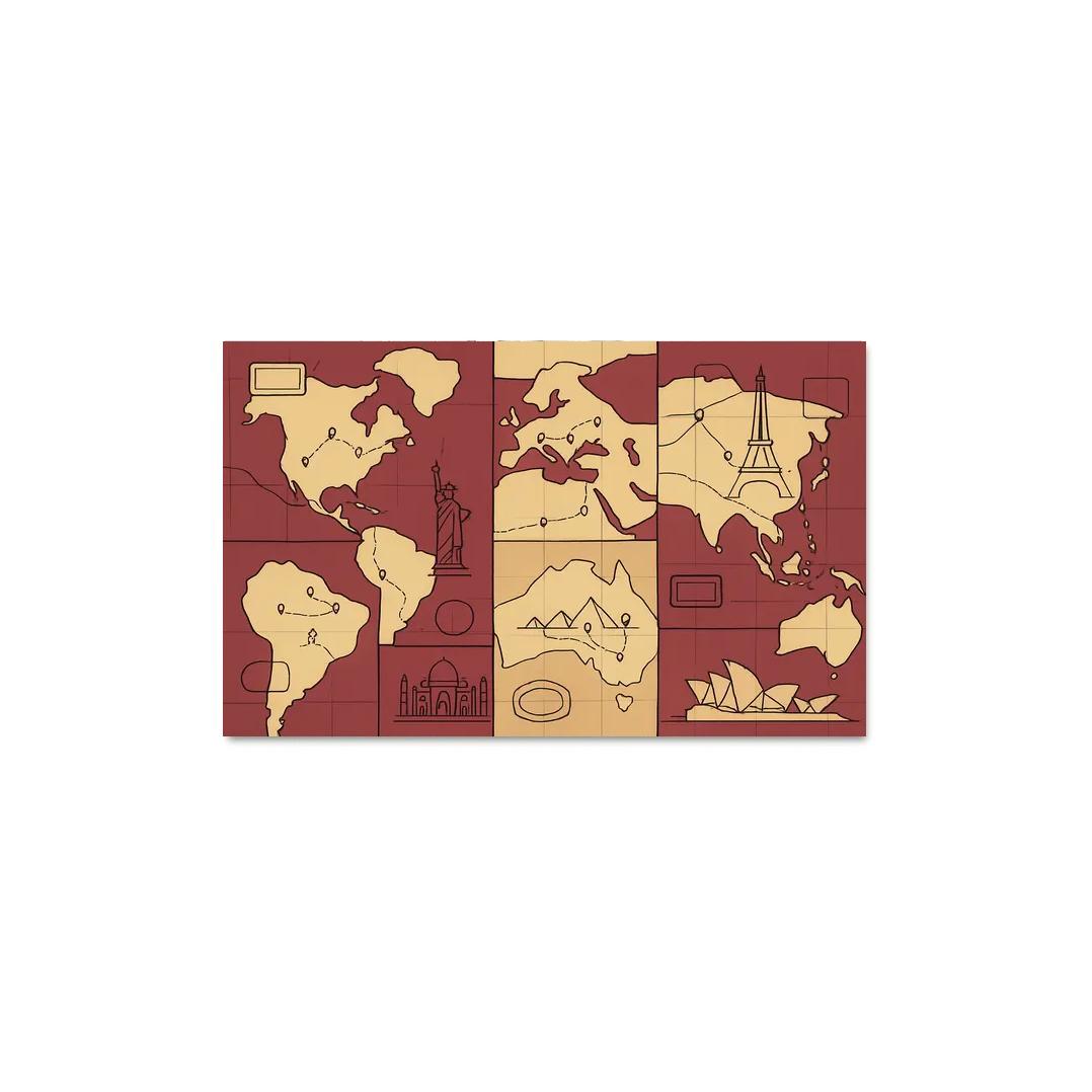 Passport Of Line Landscapes custom paintings frame