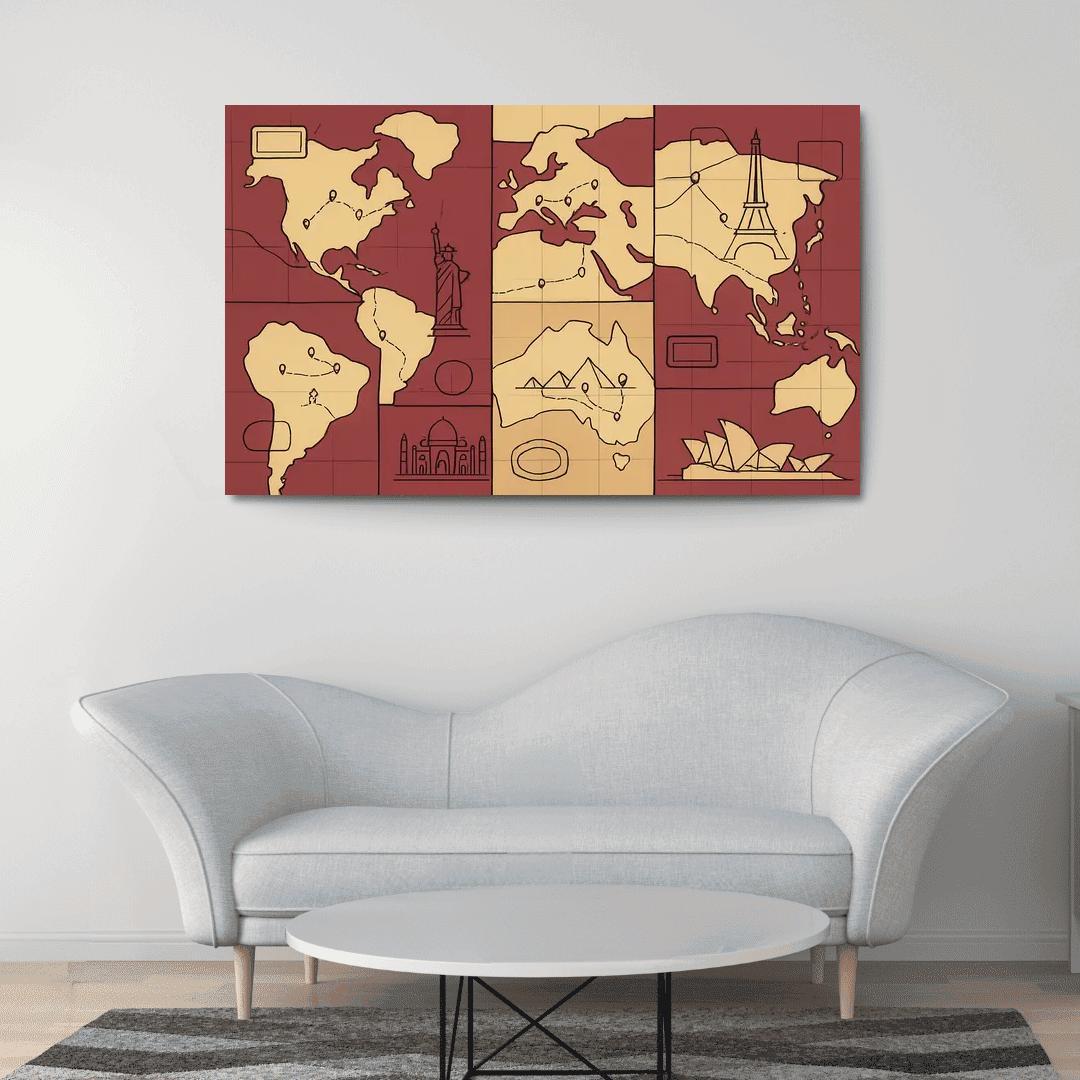 Passport Of Line Landscapes custom paintings frame