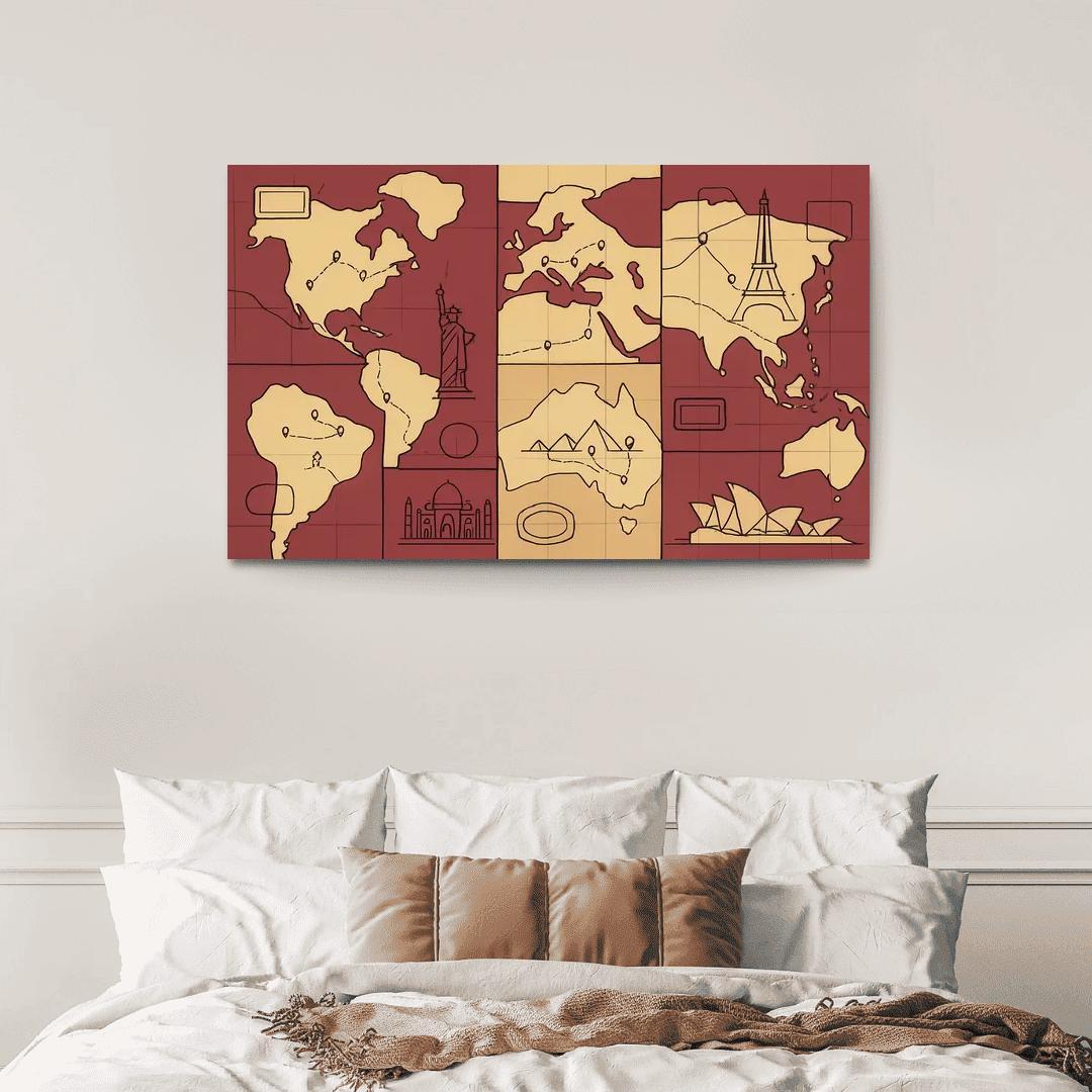 Passport Of Line Landscapes custom paintings frame