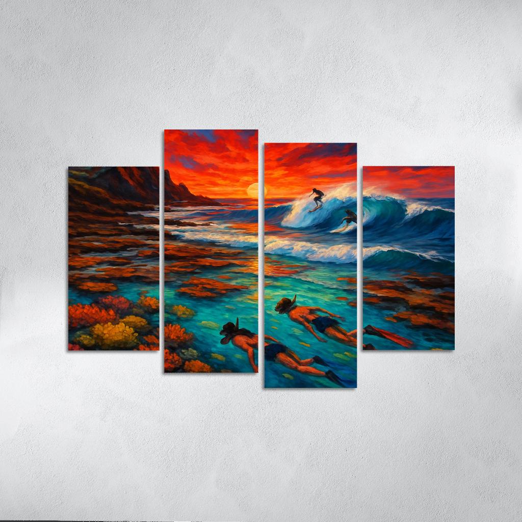 Crimson Reef Point wall art