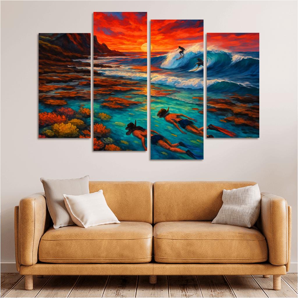 Crimson Reef Point wall art