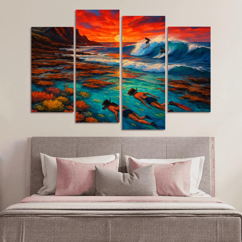 Crimson Reef Point wall art