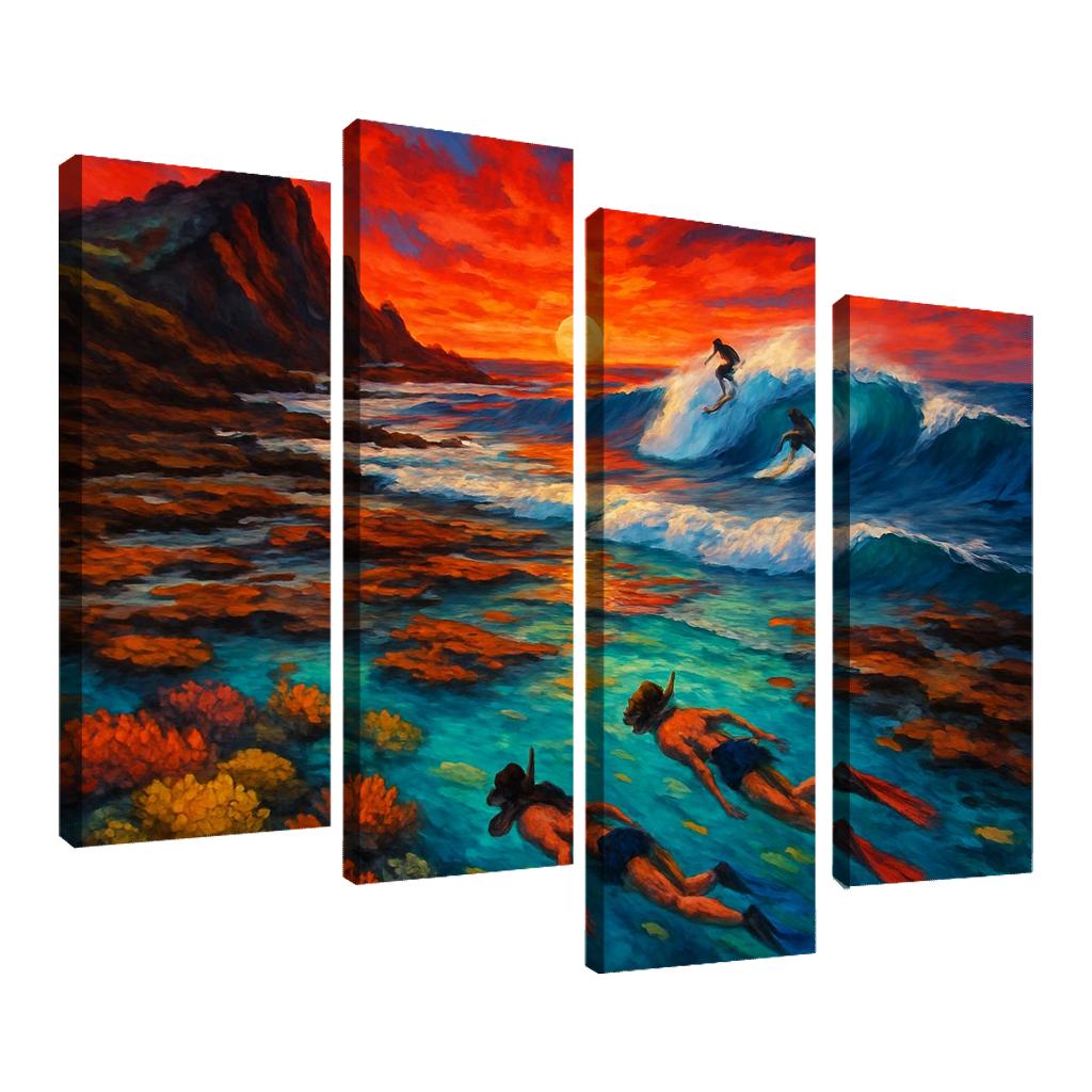 Crimson Reef Point wall art