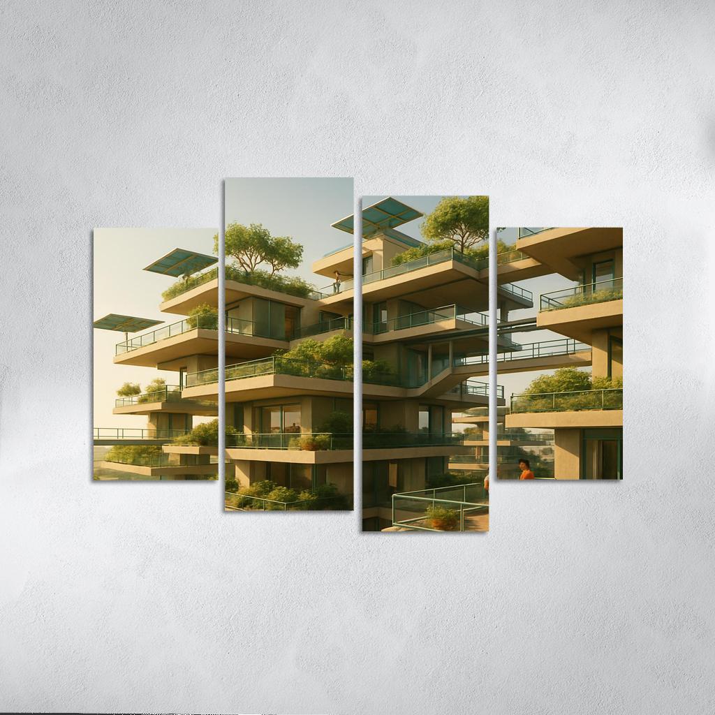 Floating Terrace Habitats framed paintings