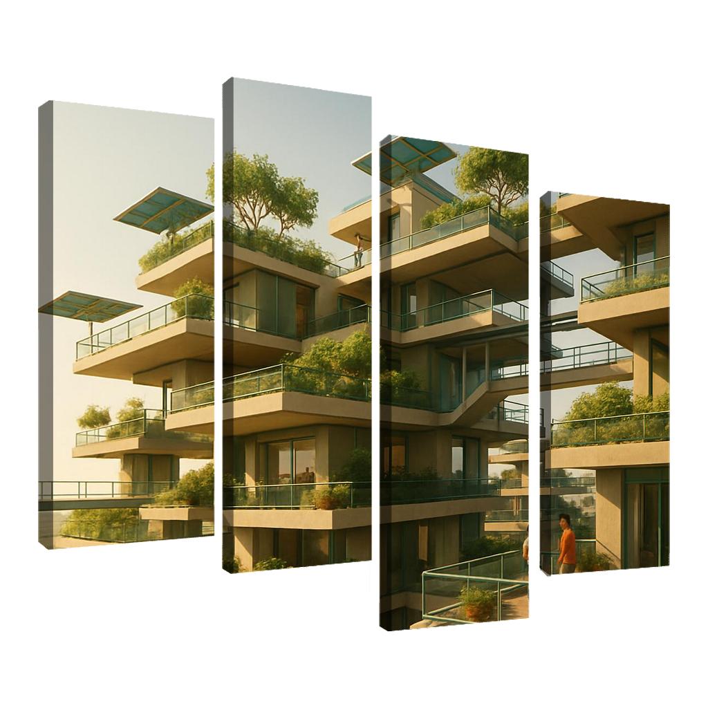 Floating Terrace Habitats framed paintings