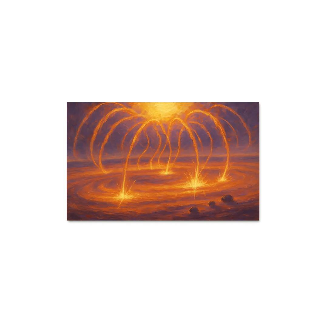 Coronal Rain Over A Young Stars Disk custom paintings frame