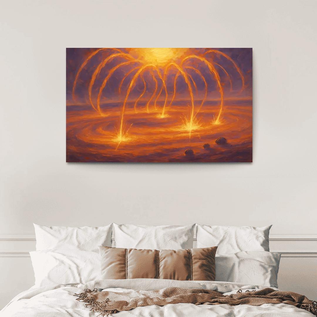 Coronal Rain Over A Young Stars Disk custom paintings frame