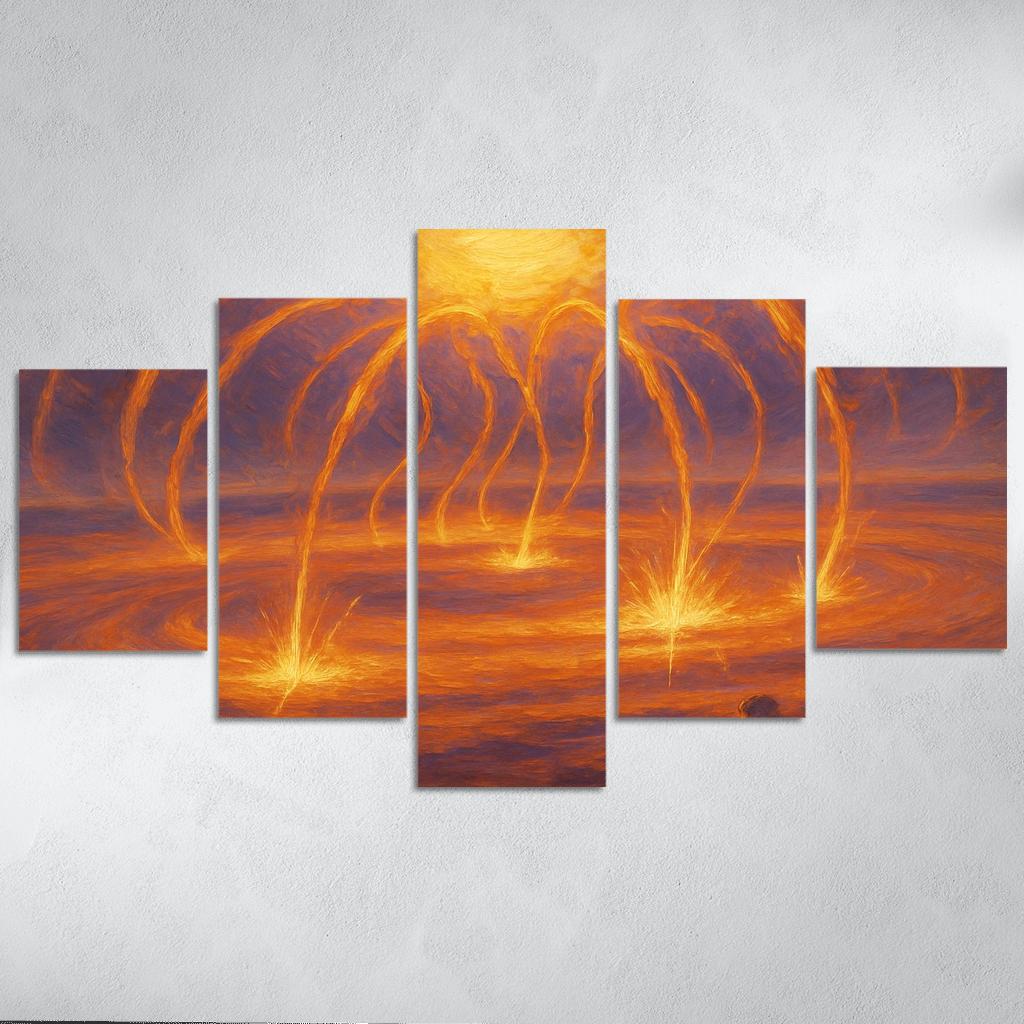 Coronal Rain Over A Young Stars Disk custom paintings frame