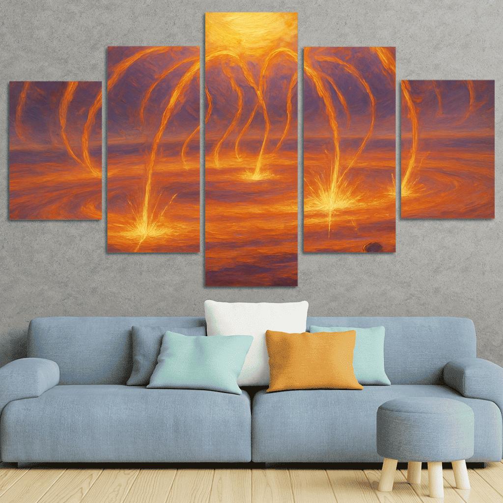 Coronal Rain Over A Young Stars Disk custom paintings frame
