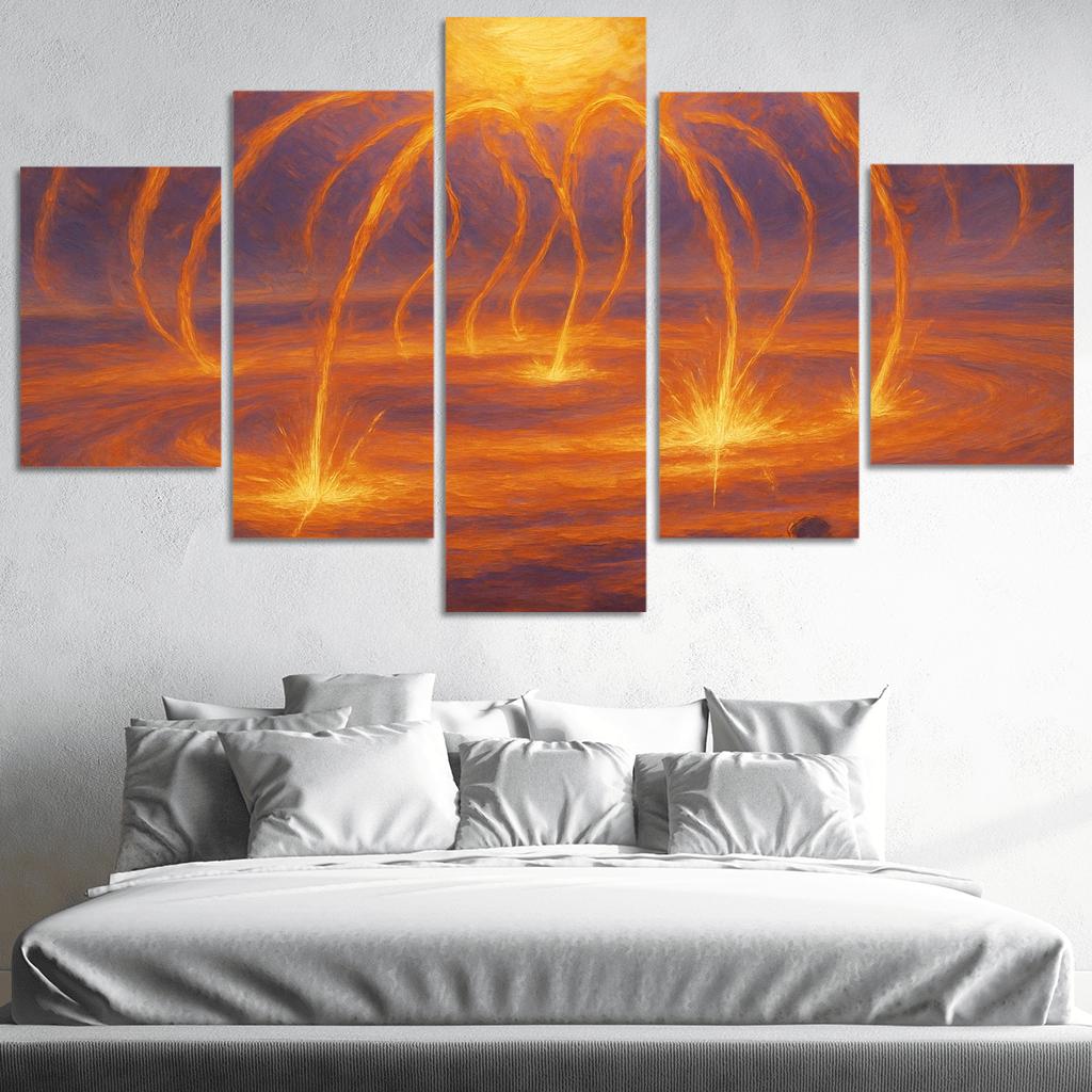 Coronal Rain Over A Young Stars Disk custom paintings frame