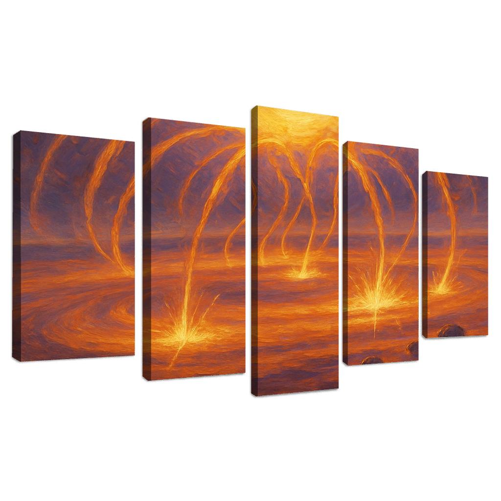 Coronal Rain Over A Young Stars Disk custom paintings frame