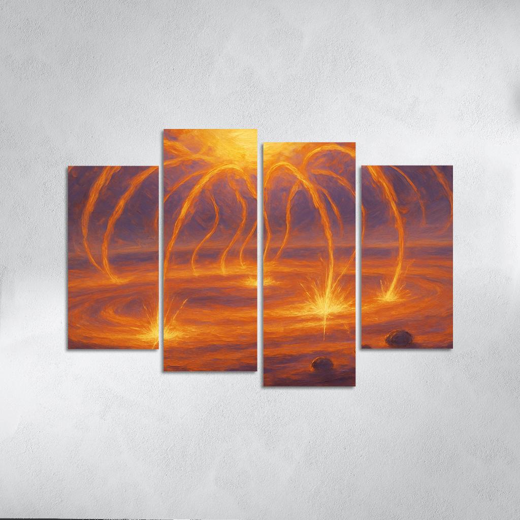 Coronal Rain Over A Young Stars Disk custom paintings frame