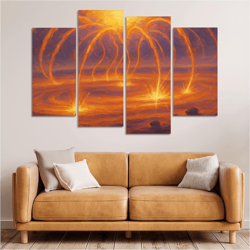 Coronal Rain Over A Young Stars Disk custom paintings frame