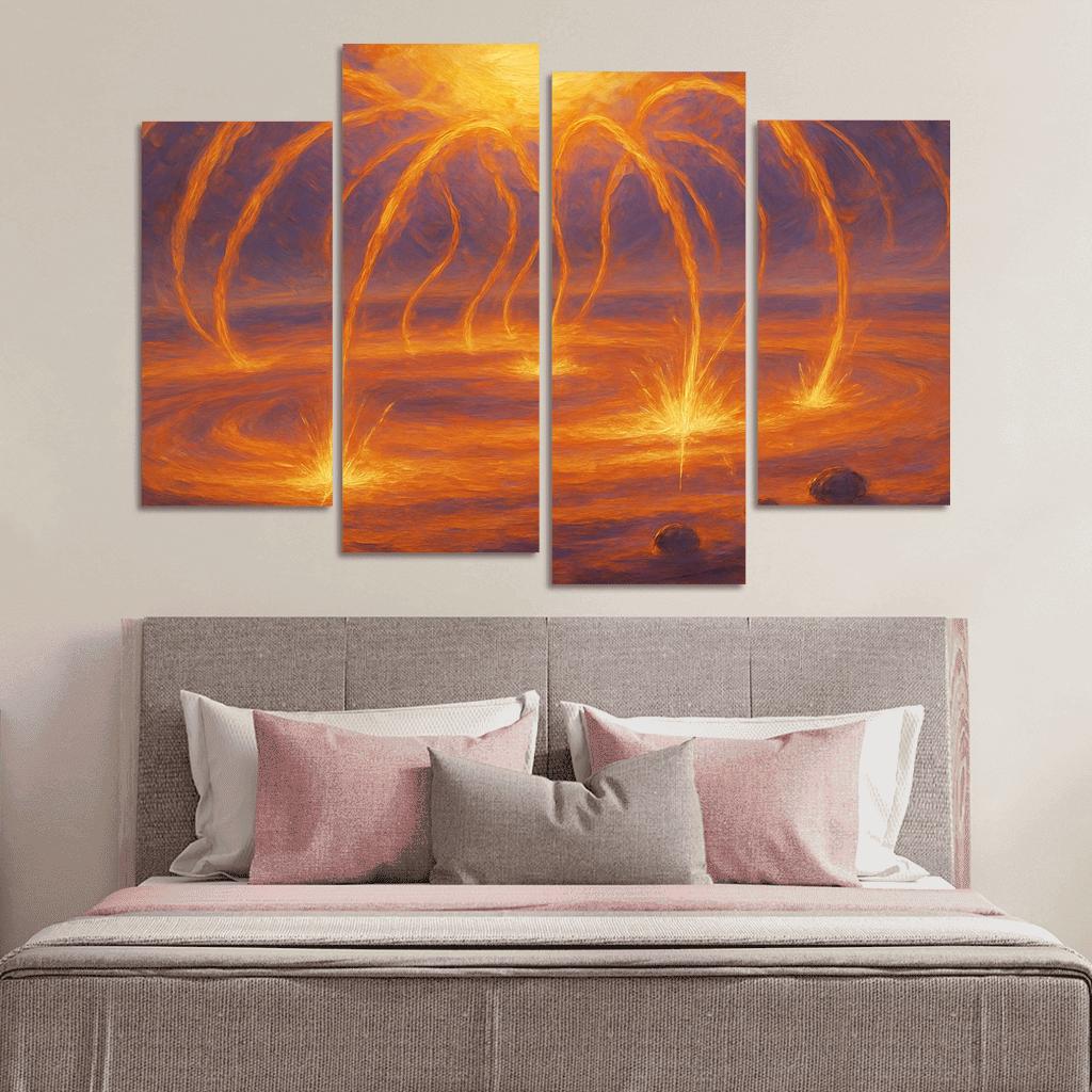 Coronal Rain Over A Young Stars Disk custom paintings frame
