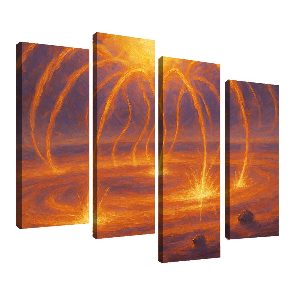 Coronal Rain Over A Young Stars Disk custom paintings frame