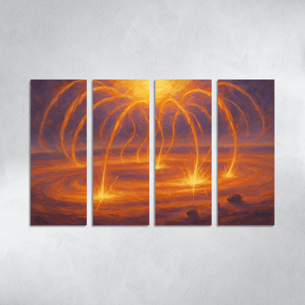 Coronal Rain Over A Young Stars Disk custom paintings frame