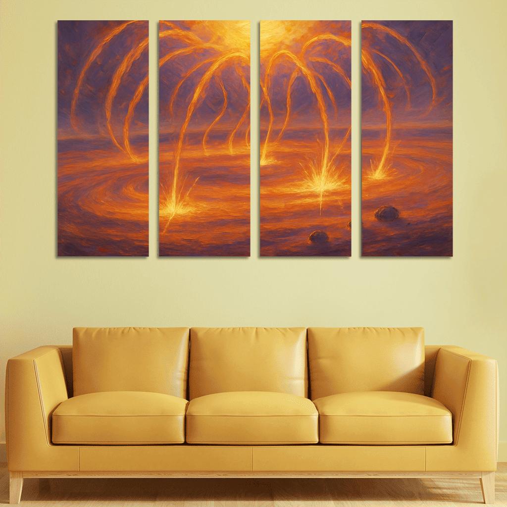 Coronal Rain Over A Young Stars Disk custom paintings frame