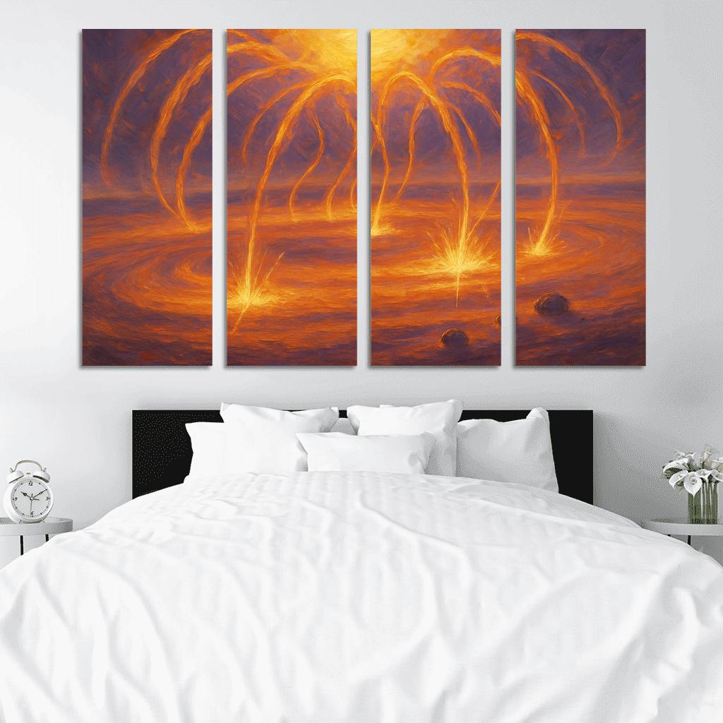 Coronal Rain Over A Young Stars Disk custom paintings frame