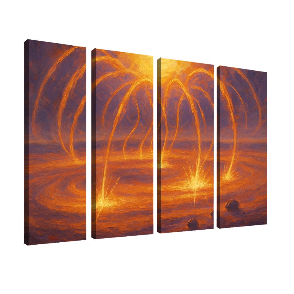 Coronal Rain Over A Young Stars Disk custom paintings frame