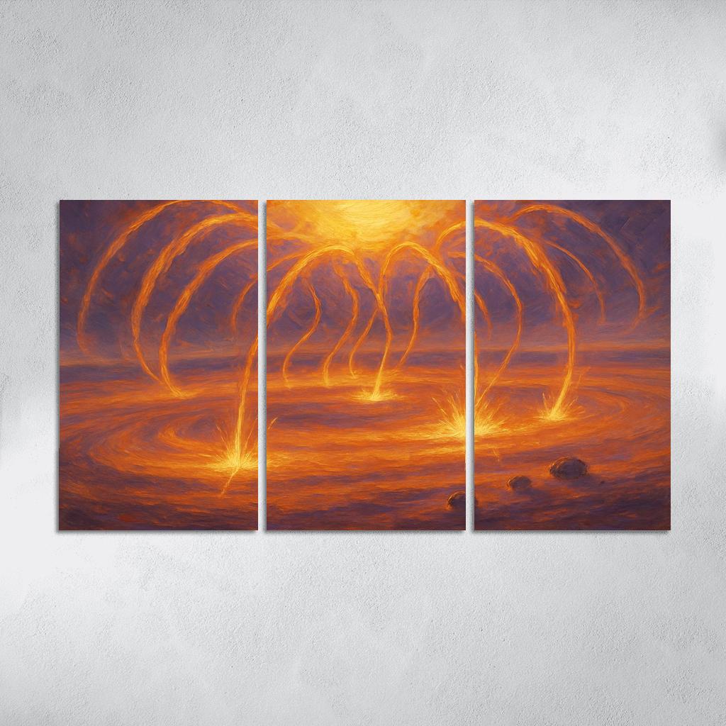 Coronal Rain Over A Young Stars Disk custom paintings frame