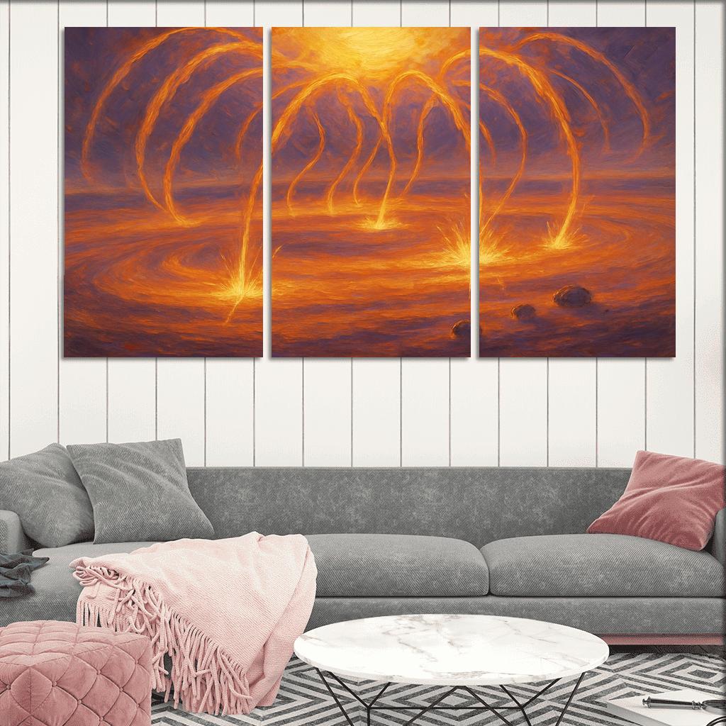 Coronal Rain Over A Young Stars Disk custom paintings frame