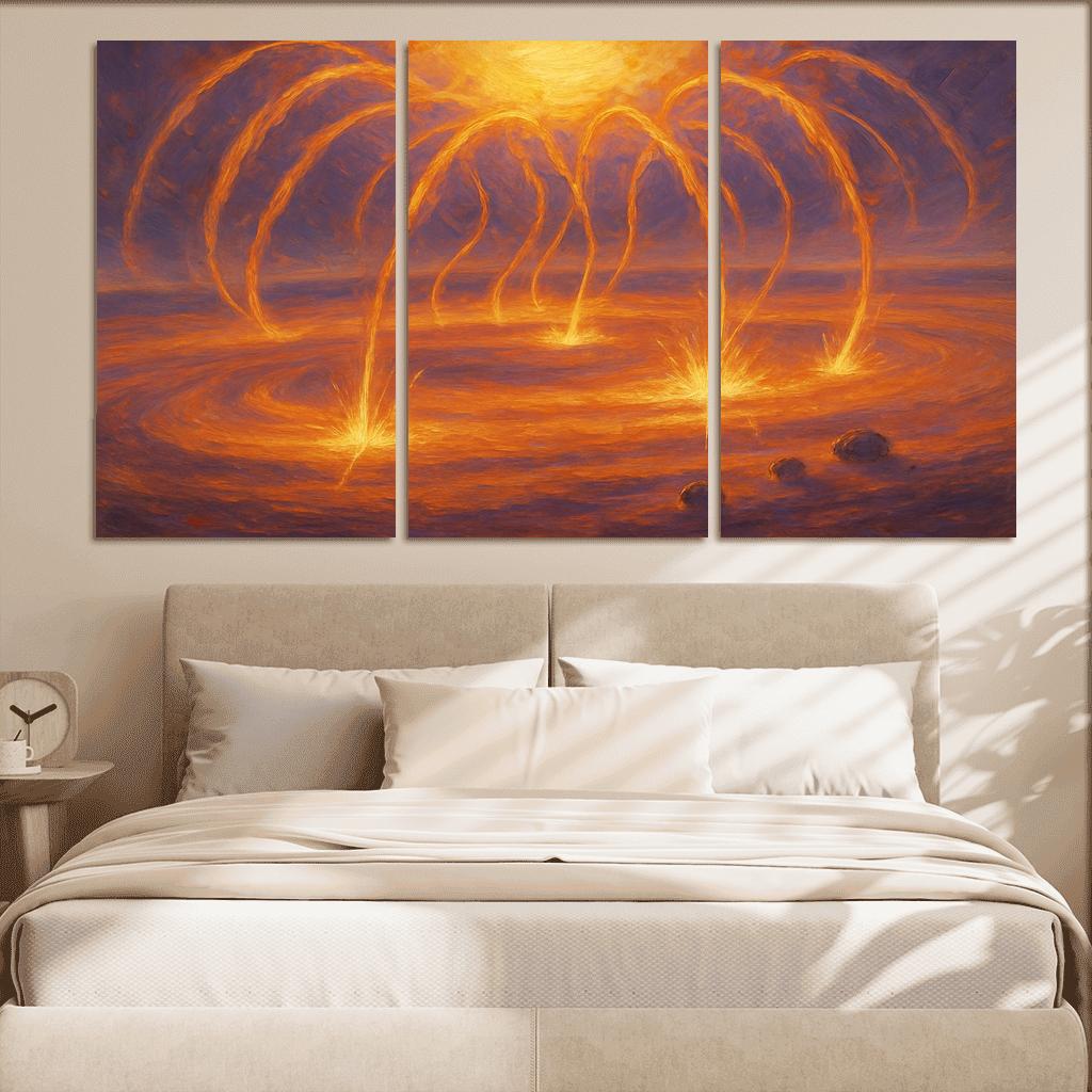 Coronal Rain Over A Young Stars Disk custom paintings frame