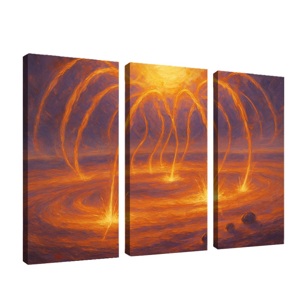 Coronal Rain Over A Young Stars Disk custom paintings frame