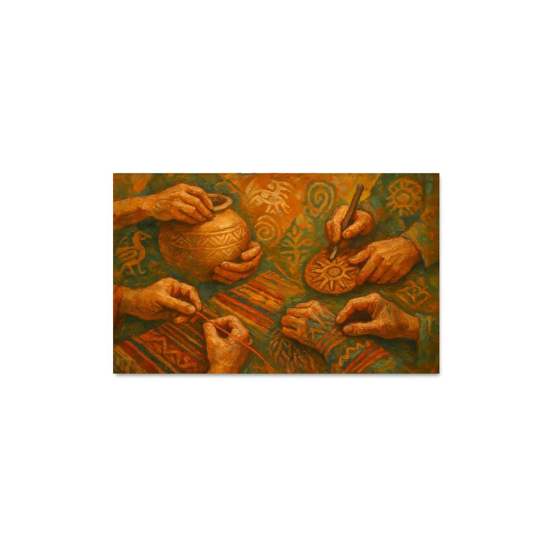 Guardians Of Heritage Preserving Cultural Identity Through Art multi-panel paintings