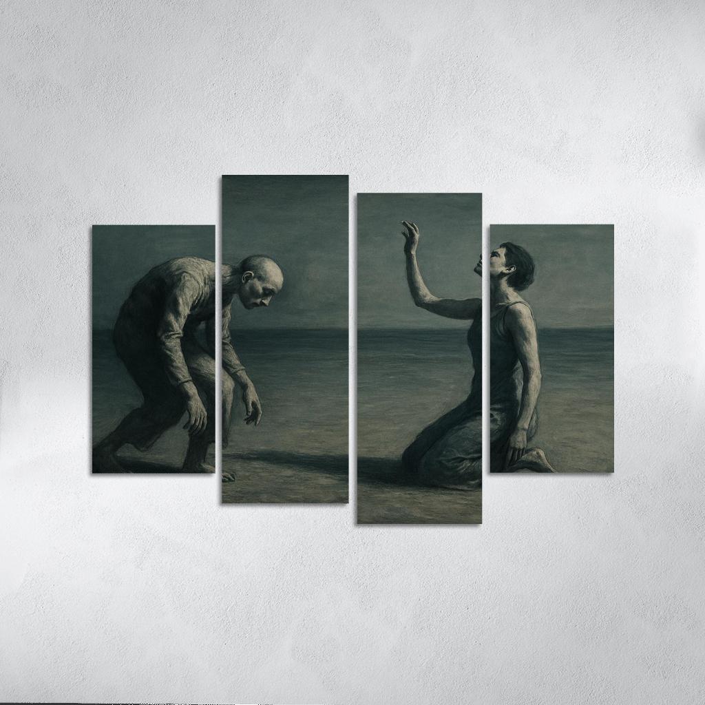 Butoh Shadow Duet oil paintings frame