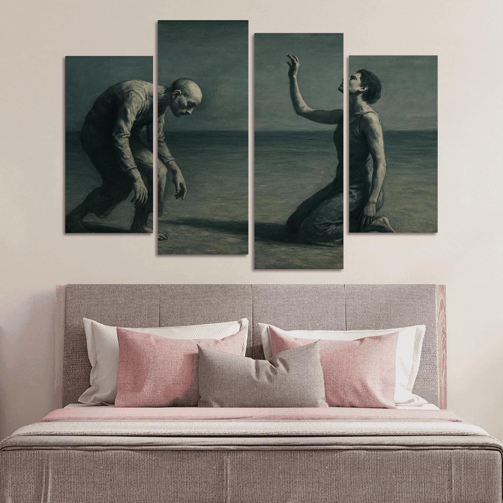 Butoh Shadow Duet oil paintings frame