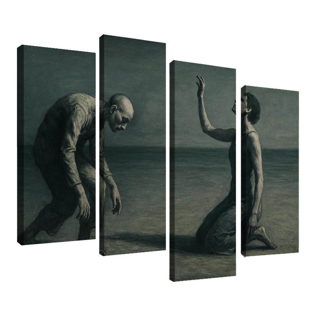 Butoh Shadow Duet oil paintings frame