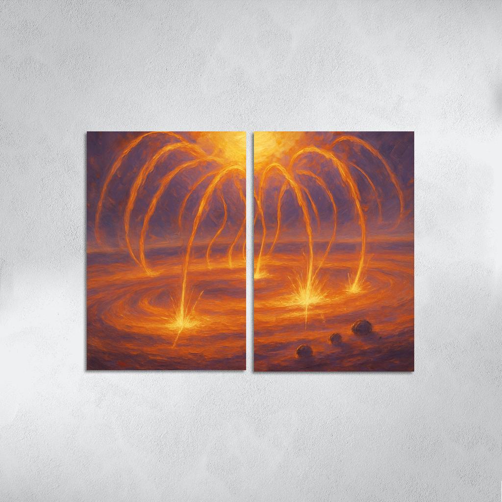 Coronal Rain Over A Young Stars Disk custom paintings frame
