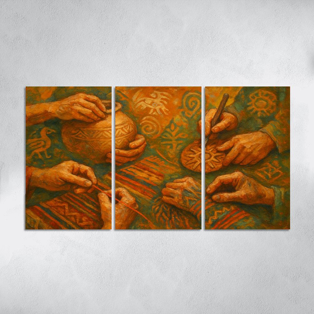 Guardians Of Heritage Preserving Cultural Identity Through Art multi-panel paintings