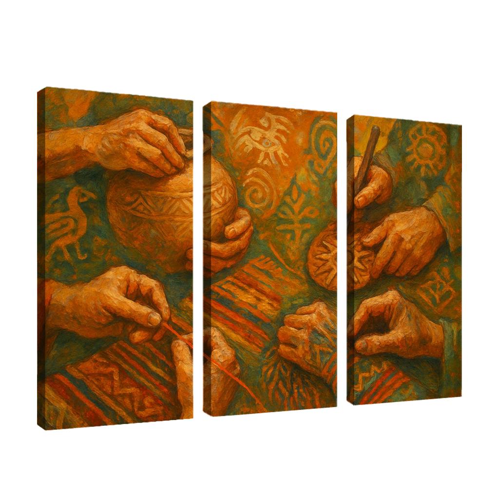 Guardians Of Heritage Preserving Cultural Identity Through Art multi-panel paintings