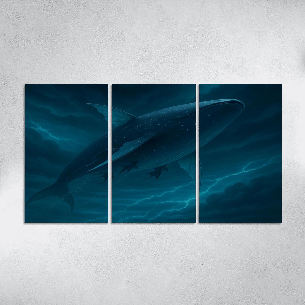 Sapphire Aether Leviathan modern paintings frame