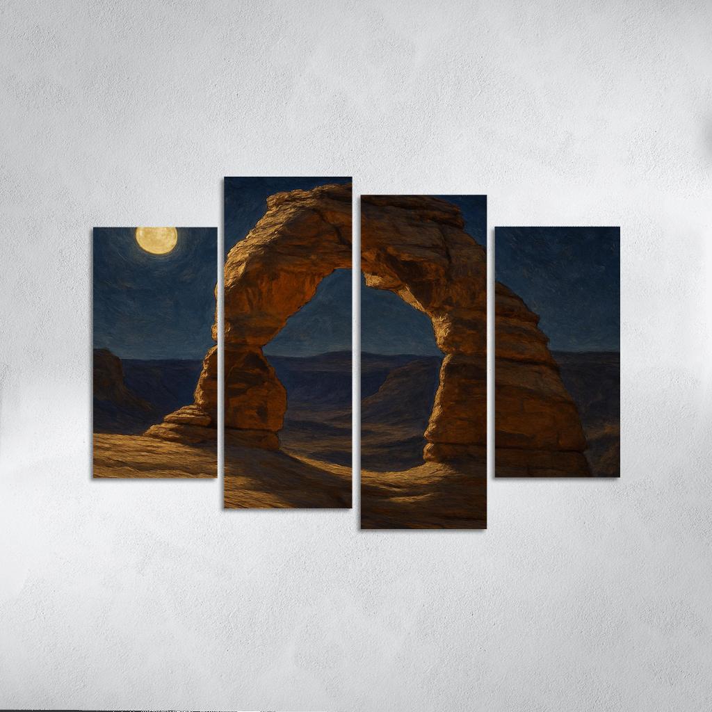 Moonlit Sandstone Archway oil paintings frame