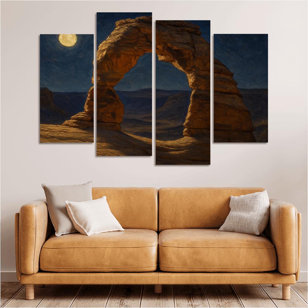 Moonlit Sandstone Archway oil paintings frame