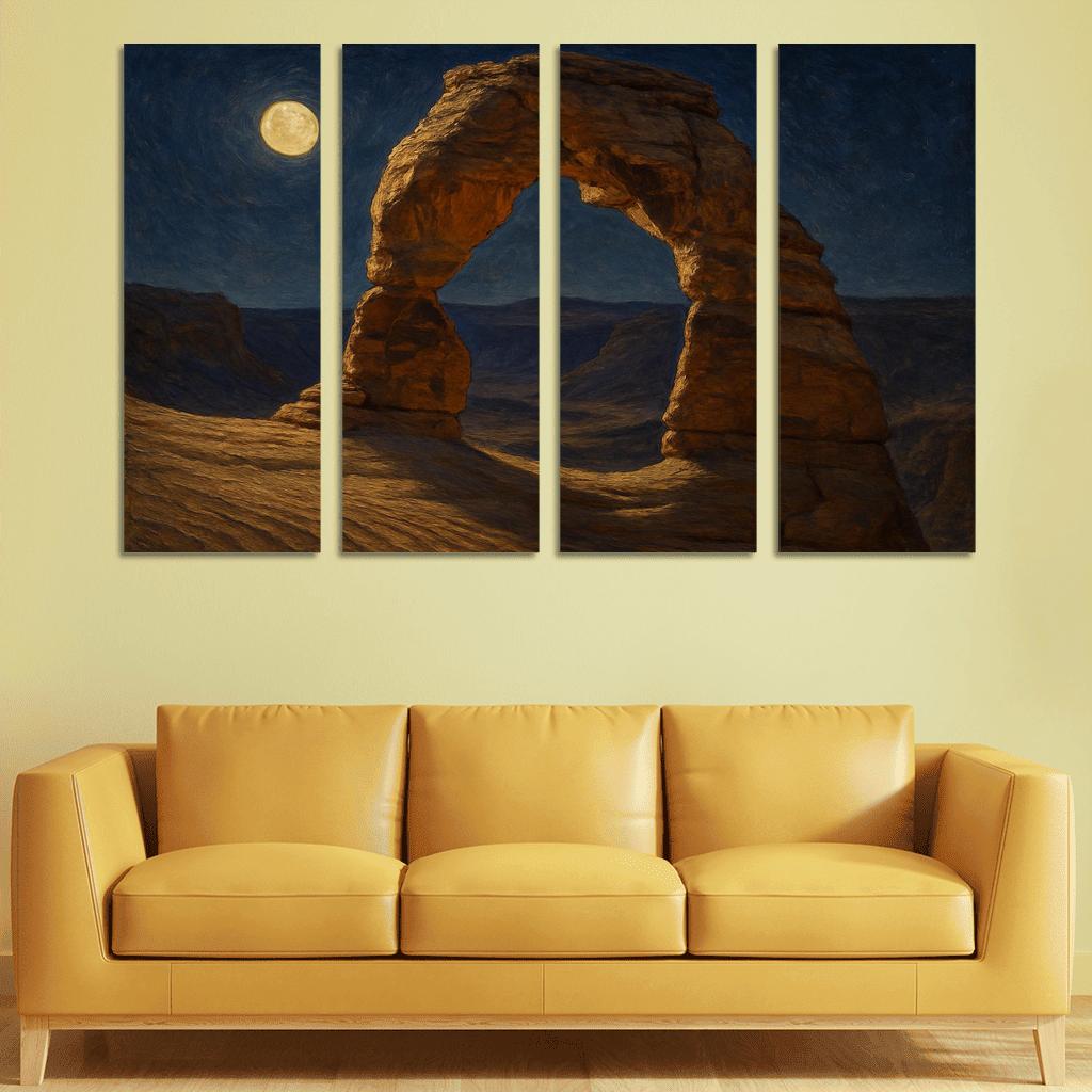 Moonlit Sandstone Archway oil paintings frame