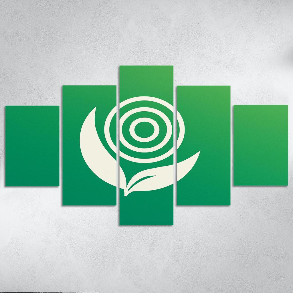 Verdant Crescent Eco Emblem Flag custom paintings frame