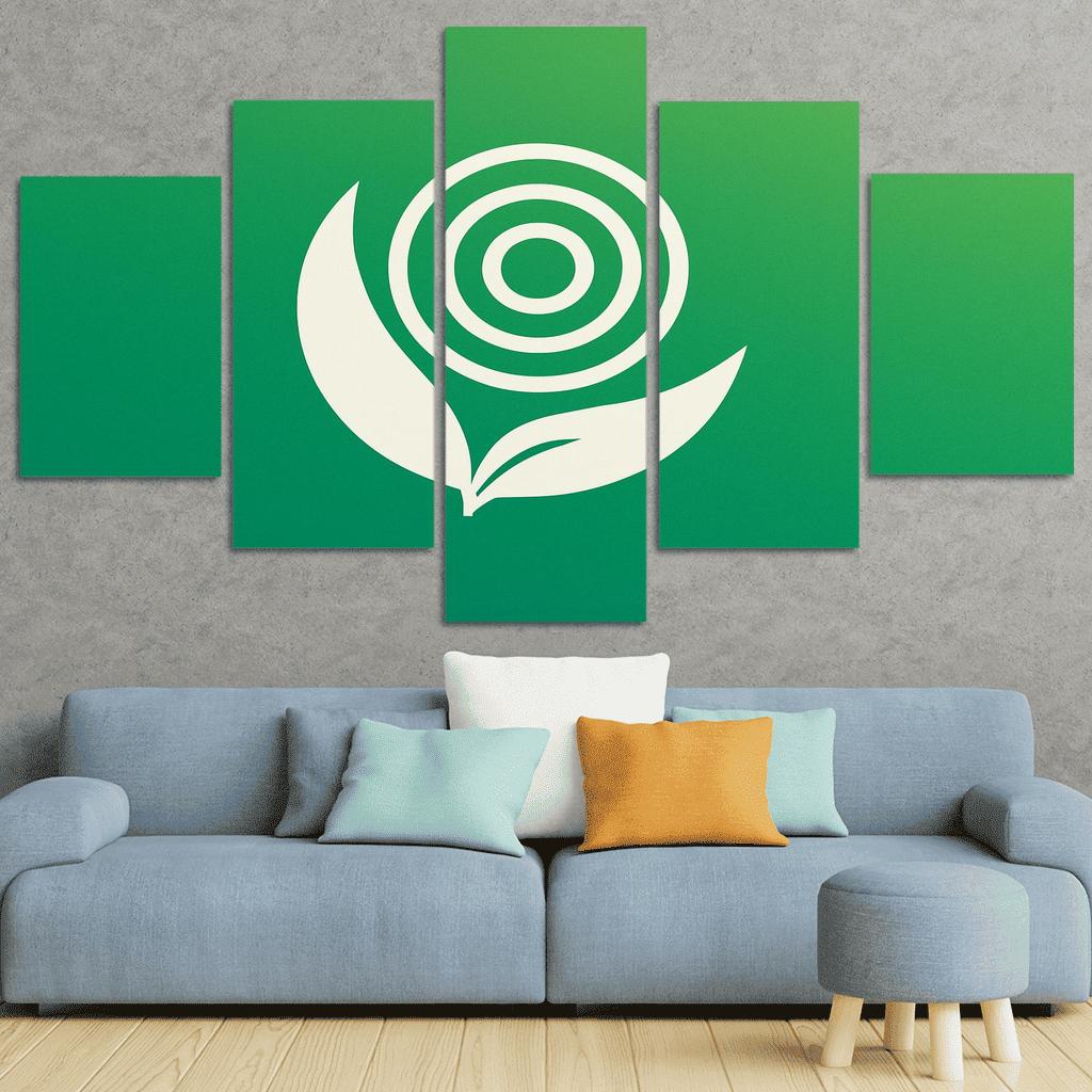 Verdant Crescent Eco Emblem Flag custom paintings frame