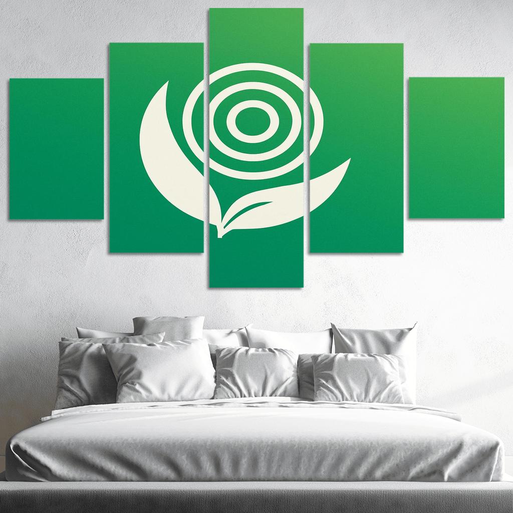 Verdant Crescent Eco Emblem Flag custom paintings frame