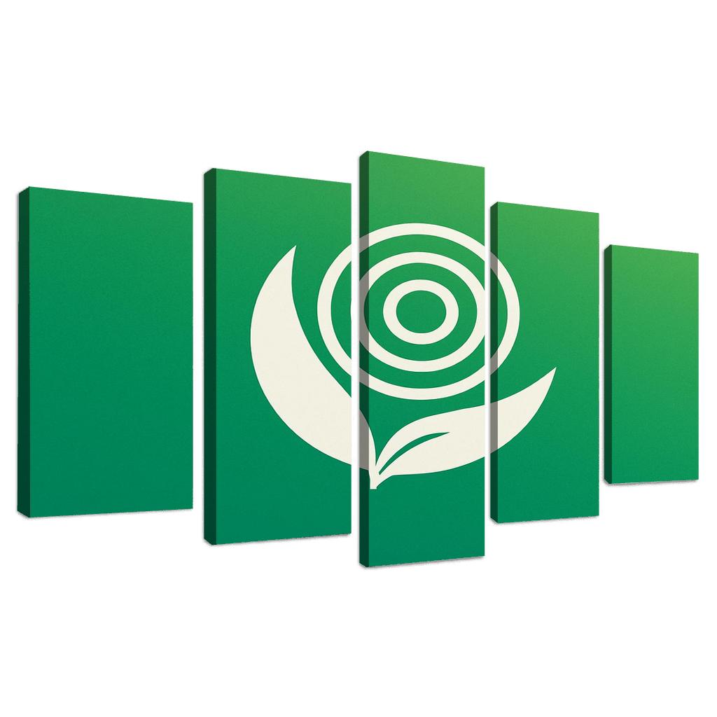 Verdant Crescent Eco Emblem Flag custom paintings frame