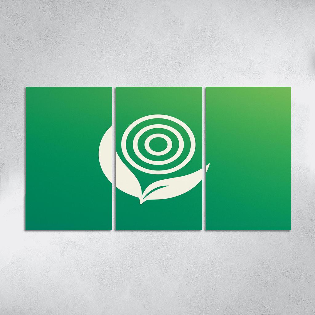 Verdant Crescent Eco Emblem Flag custom paintings frame