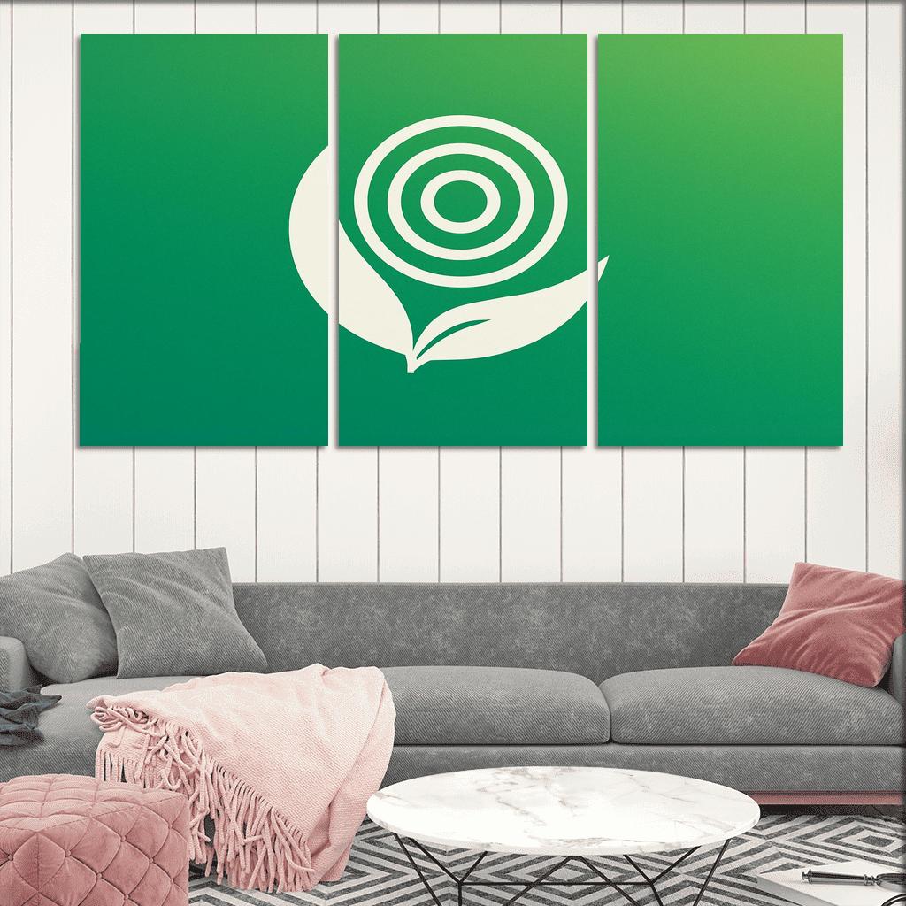 Verdant Crescent Eco Emblem Flag custom paintings frame
