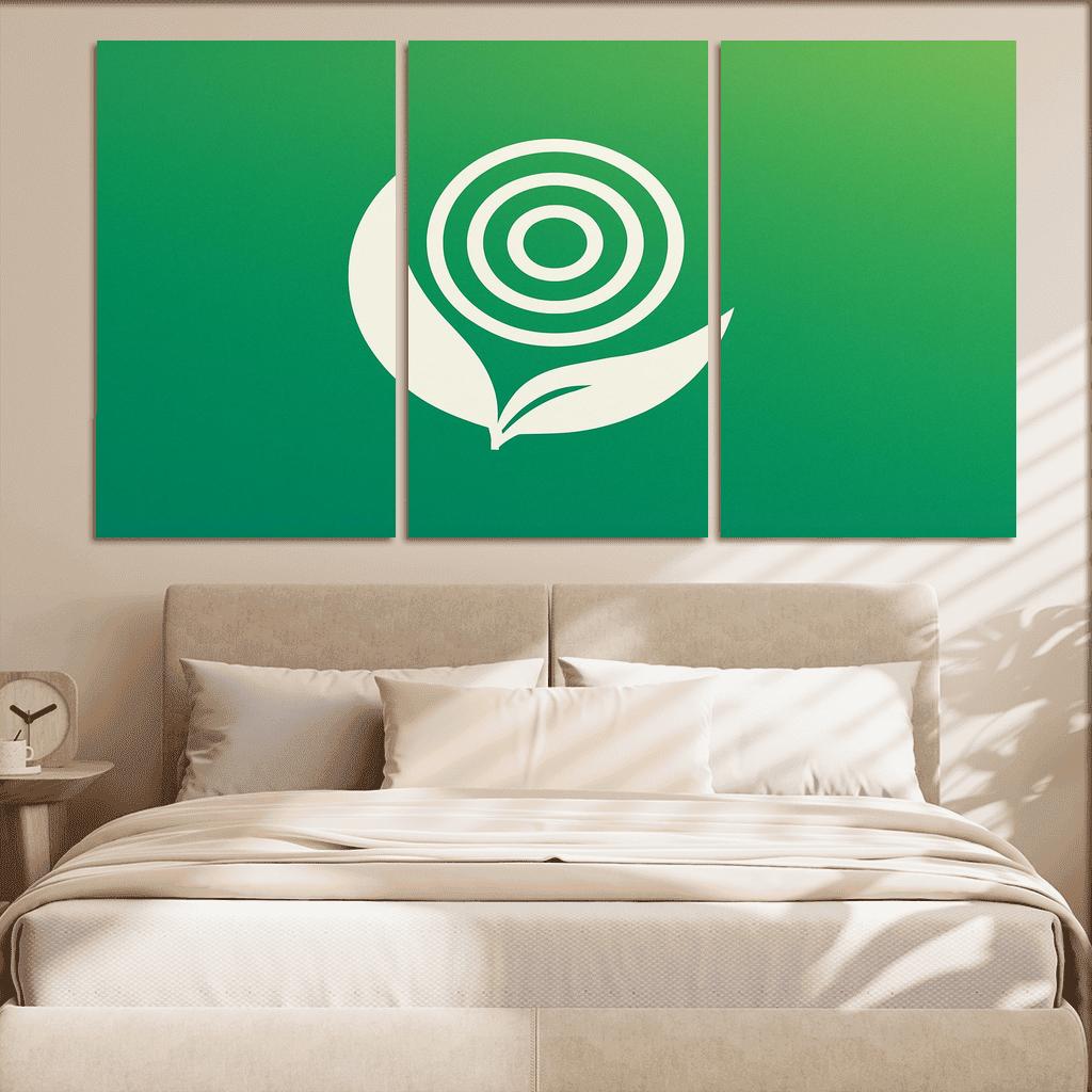 Verdant Crescent Eco Emblem Flag custom paintings frame